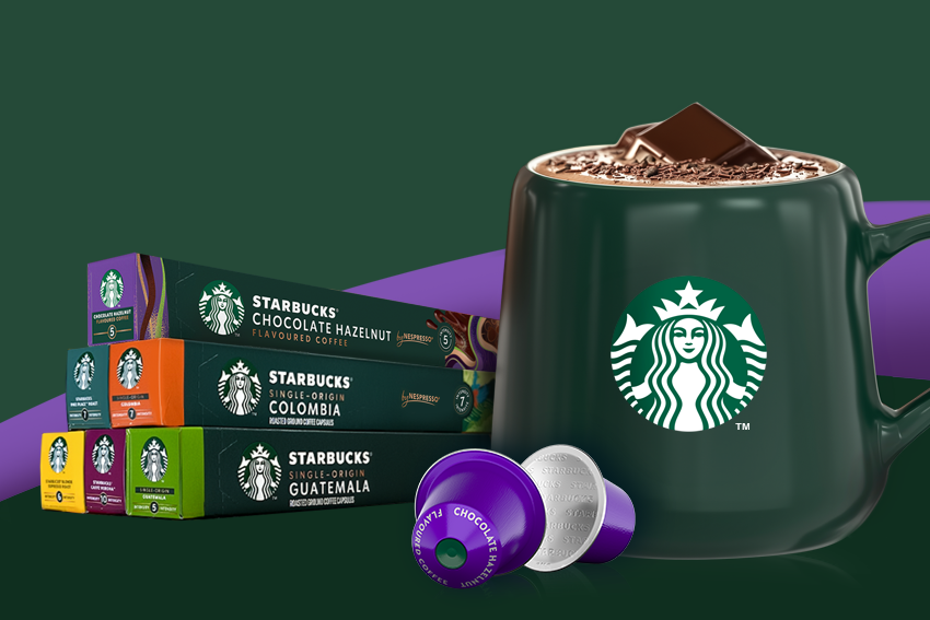 מארז השקה קפסולות סטארבקס שוקולד אגוזים